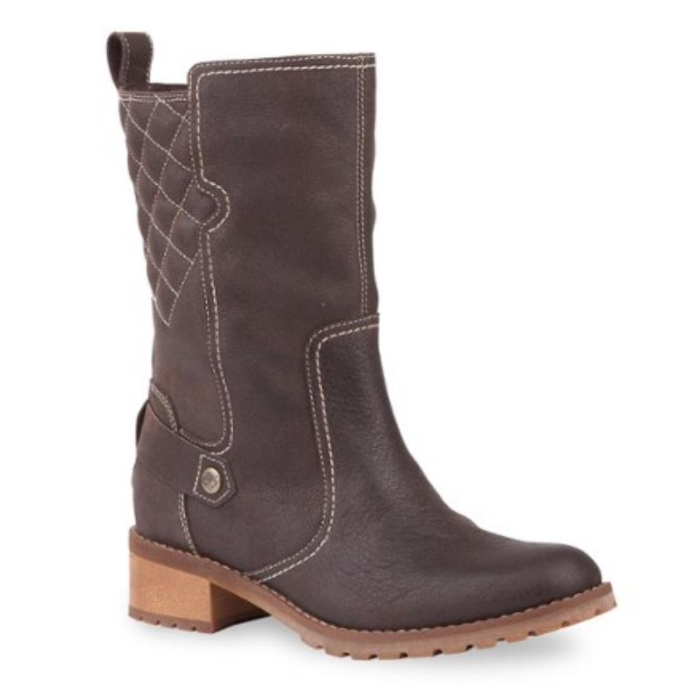 Timberland Waterproof Quilted Earthkeeper Slip On Mid Calf Boot Womens Brown 7.5